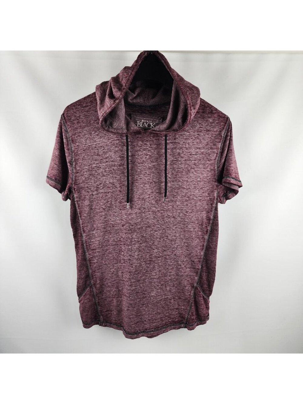 Buckle Black Hoodie Mens Large Burgundy S/S Pullover